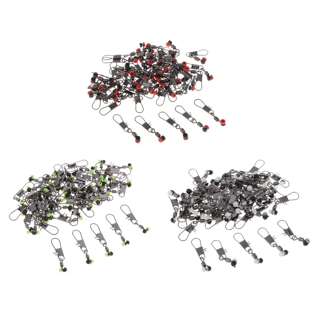 50 قطعة/المجموعة الصيد يدور المفاجئة برميل المتداول يدور الصيد موصلات عالية الجودة الدورية بمرونة