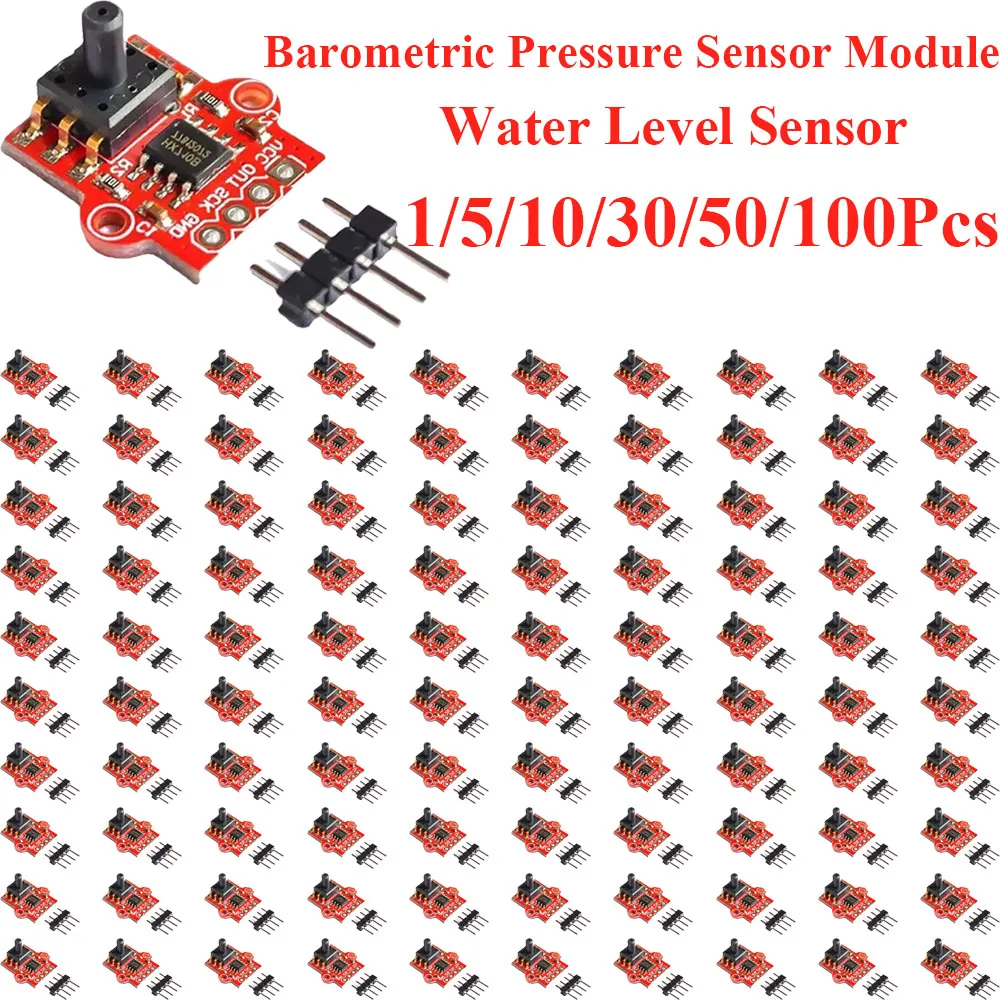 1~100Pcs Air Pressure Water Liquid Level Pressure Sensor Controller Board 3.3VTo 5V Wide Voltage Supply Liquid Height Detection