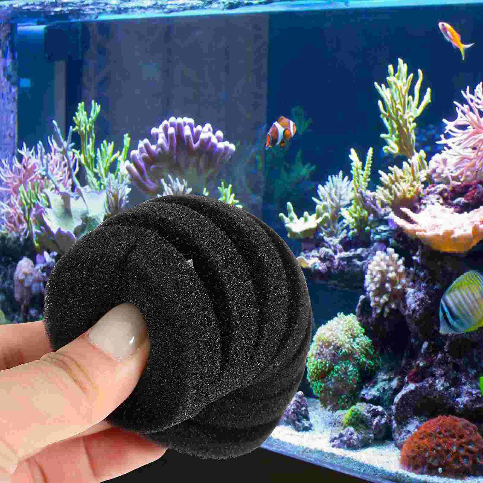 4 Pcs Aquarium Filter Electric Anti-gas Lift Silent Double-head Air Pump Three-in-one Fish Suction Replacement Sponge