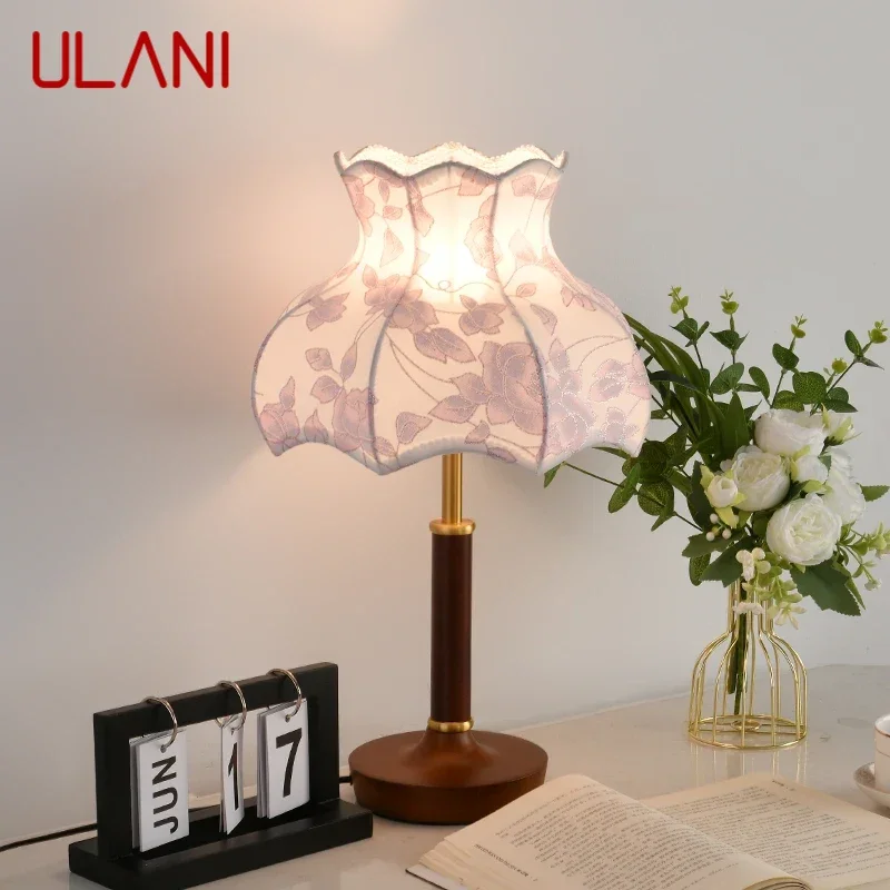 ULANI Contemporary Creativity Table Lamp American Retro Art Living Room Study Villa Hotel Bedroom LED Bedside Desk Light