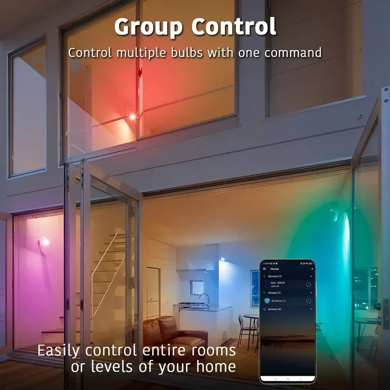 Tuya WiFi สมาร์ทหลอดไฟ E27 9W บลูทูธ RGB 110V 220V สมาร์ทไฟ LED หรี่แสงได้ควบคุมเสียงสําหรับ Alice Alexa Google Home