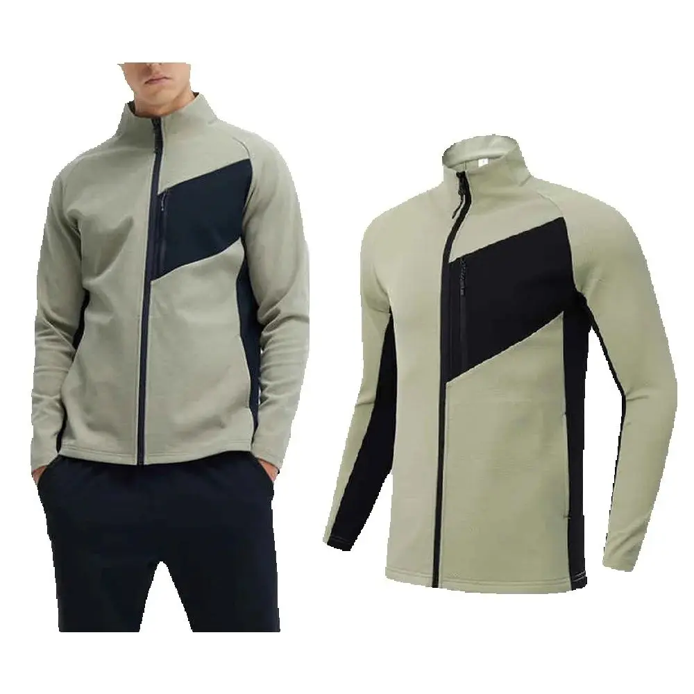 

Autumn and winter outdoor casual jacket, quick drying breathable slim fit running stand up collar zipper jacket
