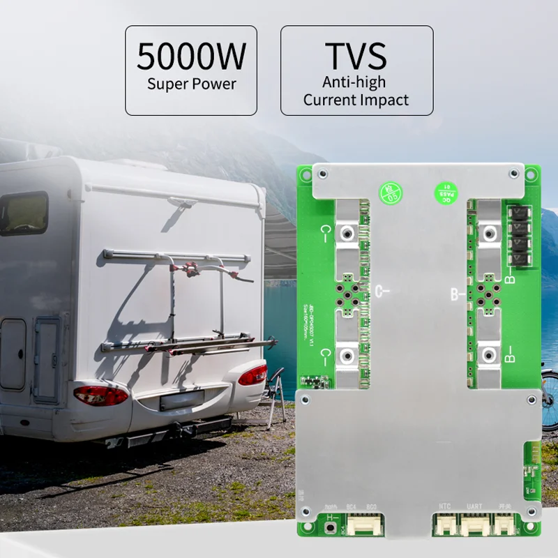 JBD BMS 내장 BT 스마트 BMS, 4S, 12V, Lifepo4, 100A, 150A, NMC 리튬 배터리 팩 밸런서, 자동차 시동 전원용 Uart 통신