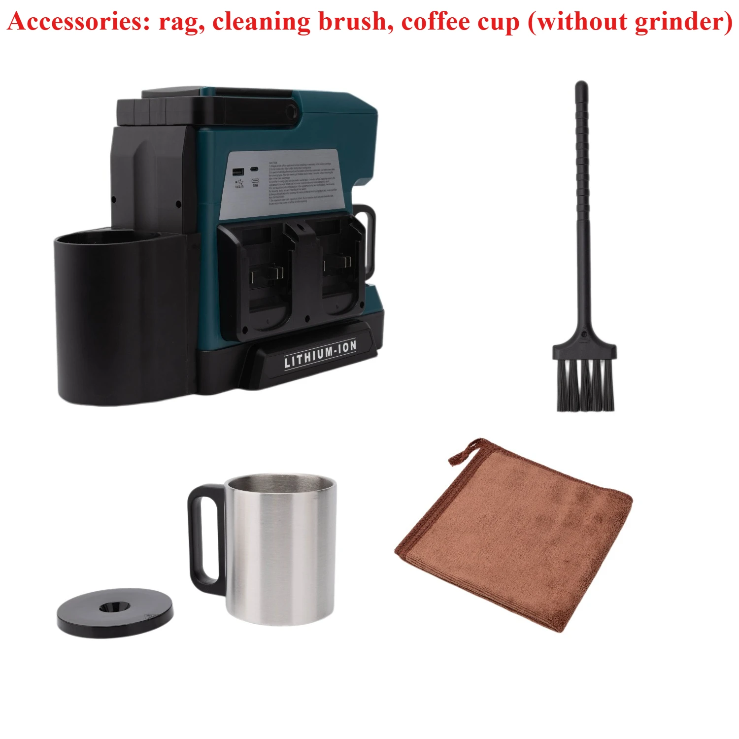 For Makita 18V Battery, Portable Single-cup Coffee Machine, Suitable for Camping, Travel and Work Sites (Tools Only)