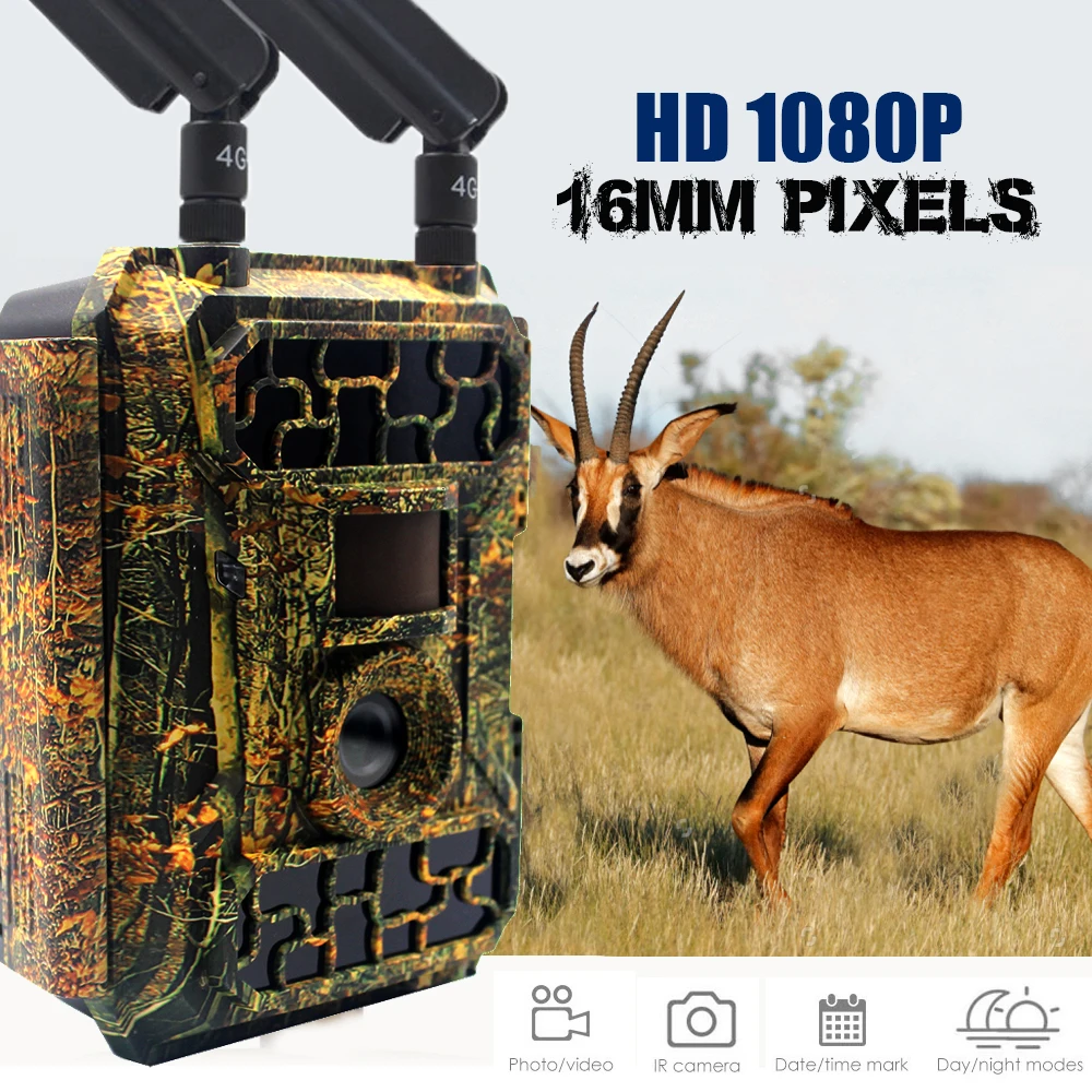 4G MMS/GPRS Wildlife Trail Camera Outdoor Wild Hunting Camera HD 1080P Wireless APP Remote Control Monitoring Cameras