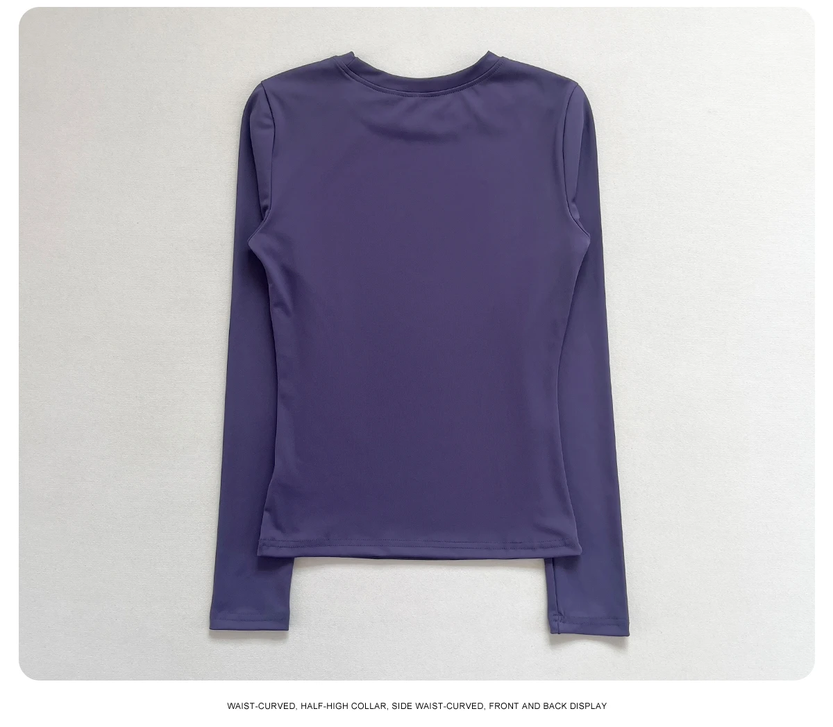 Schlankes Damen-Sportoberteil mit Langen Ärmeln, Rundhalsausschnitt, Weich und Atmungsaktiv für Fitness, Laufen, Yoga und Workout – Detail 13