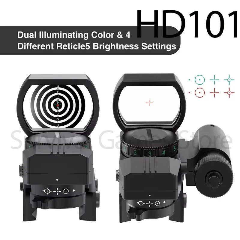Trijicon RMR HD101 Mira de punto rojo Airsoft Montura Picatinny 45° - imagen 2