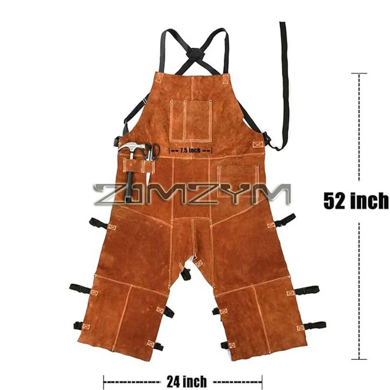 Double-face Fleece Welding Flame Retardant Clothing Wear-resistant Heat Insulation Fire-proof Welding Workwear  Jumpsuit，용접 자켓