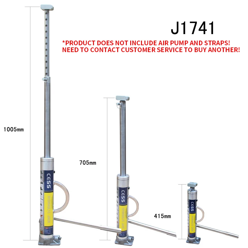 Hydraulic Jack J1741 Off-Road Trap Rescue Jack 3T Lifting Weight Portable Road Rescue Jack Outdoor Tire Replacement Aid