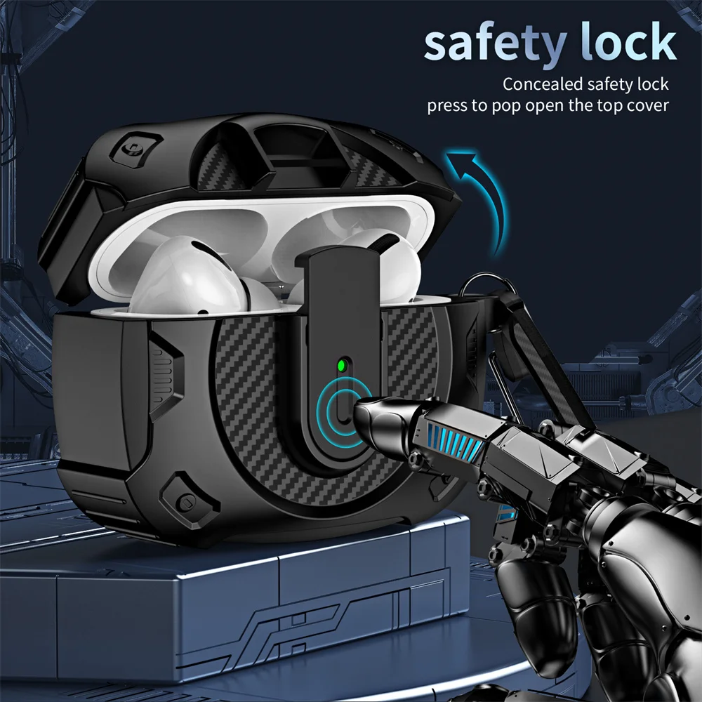 Earphone Case for Apple Airpods 4 3 2 1 Generation Pro Headphone Protective Cover Soft TPU Shockproof Protector Sleeve With Hook