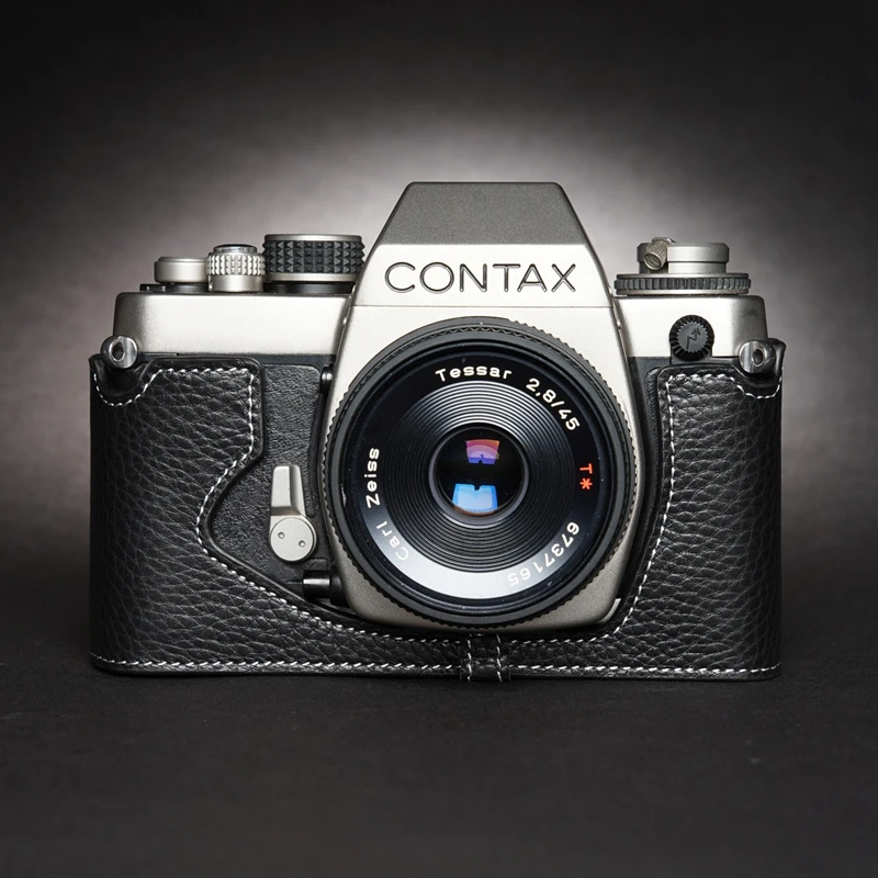 Contax S2용 카메라 정품 가죽 카메라 하프 케이스 커버 백