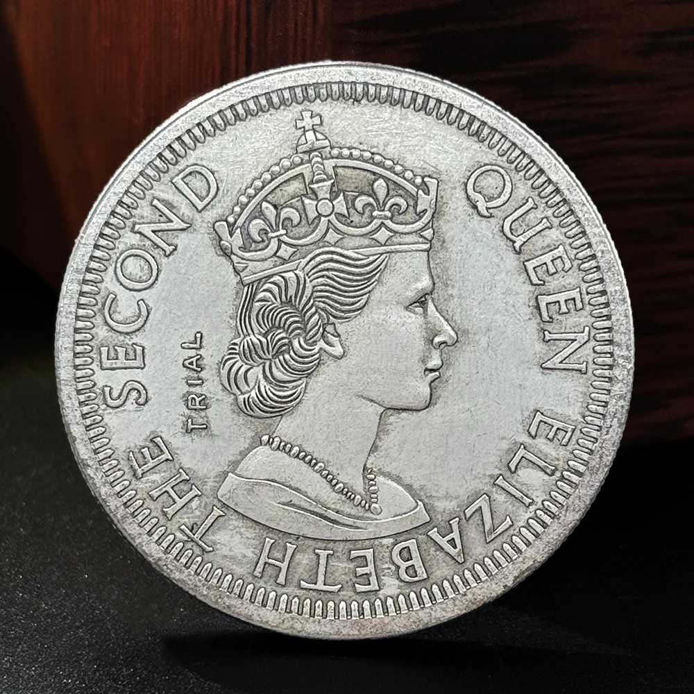 British Nigeria 1962 Elizabeth II 1 Shilling Replica Commemorative Collection Coin, Retro Home Decor, Original Challenge Medal