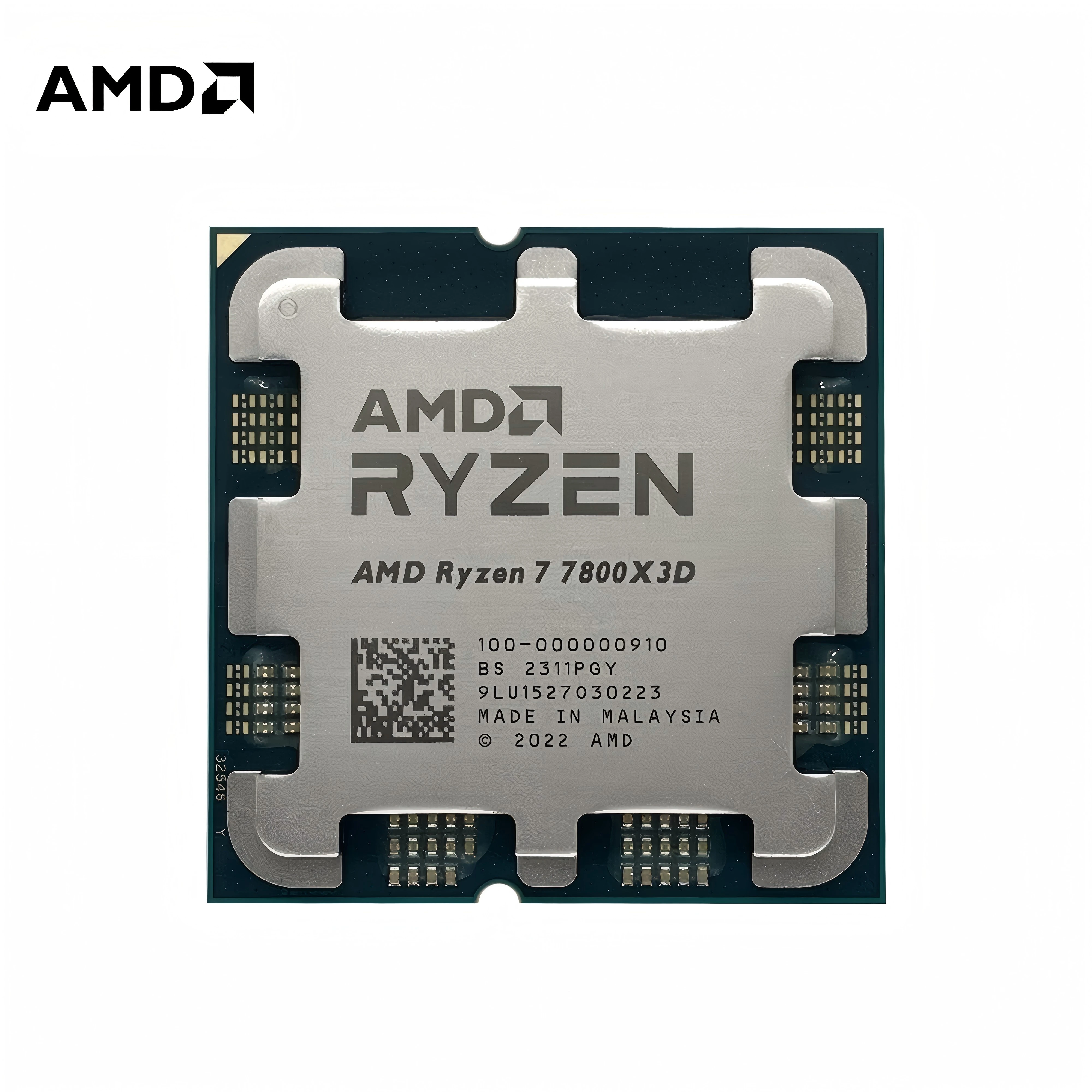 AMD Ryzen 7 7800X3D R7 7800X3D CPU 8-Core 16-Thread 5 جيجا هرتز مقفلة معالج سطح المكتب AM5 وحدة المعالجة المركزية للألعاب بدون حزمة