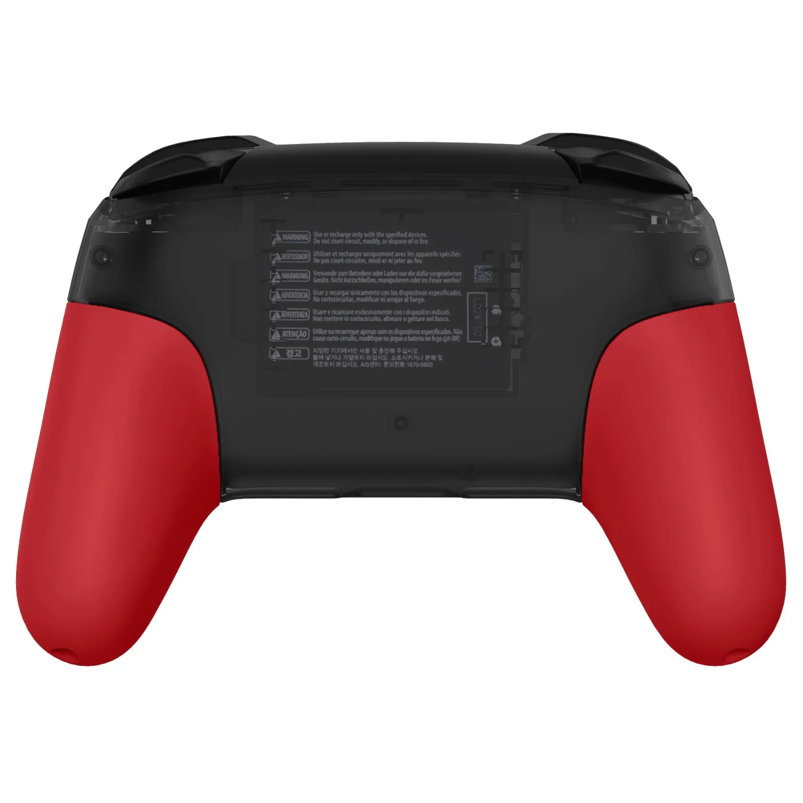 eXtremeRate Soft Touch DIY Replacement Handle Grips Hand Grip Shell for Nintendo Switch Pro Controller