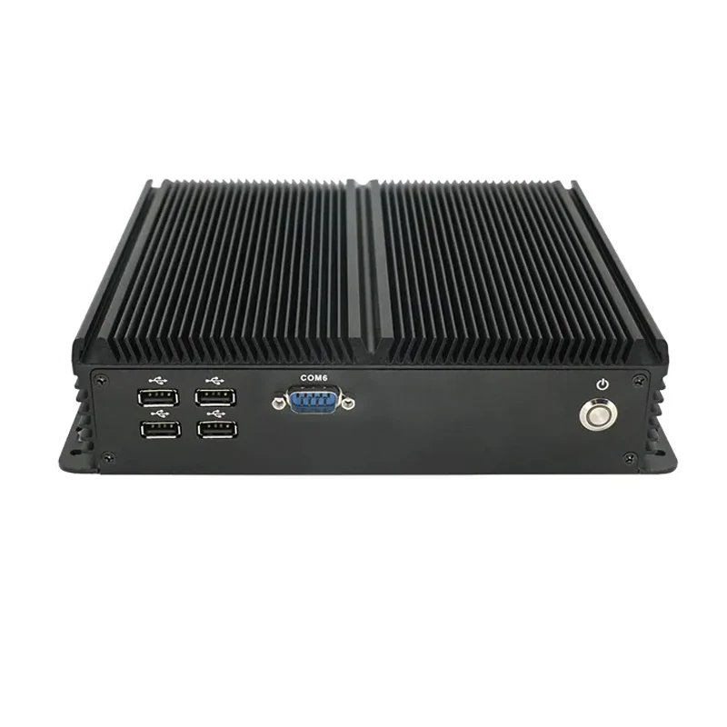 Bez wentylatora wbudowany komputer Intel Celeron J4125 czterordzeniowy komputer przemysłowy z 2 * i211-AT 1000M LAN 6 * COM HD VGA LPT Mini PC