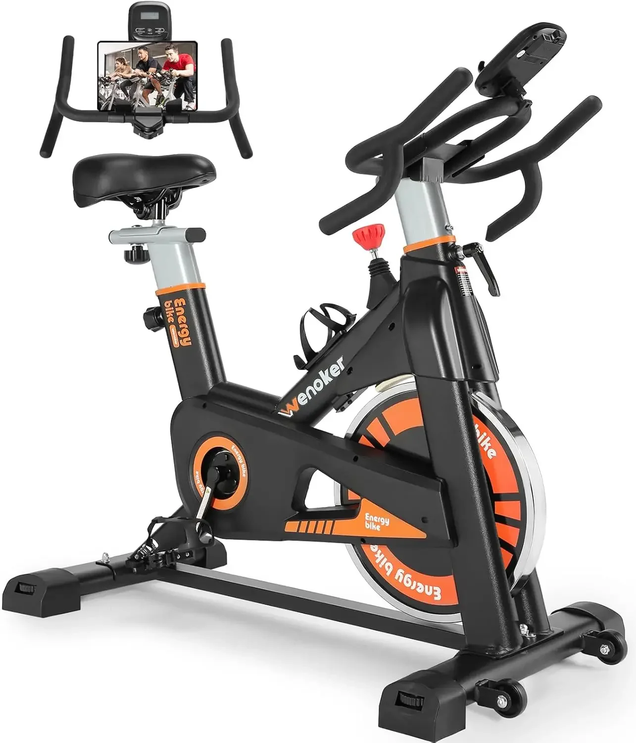 Bike, Indoor Cycling Bike/Stationary Bike for Home, Indoor Bike with Silent Belt Drive, Heavy Flywheel and LCD