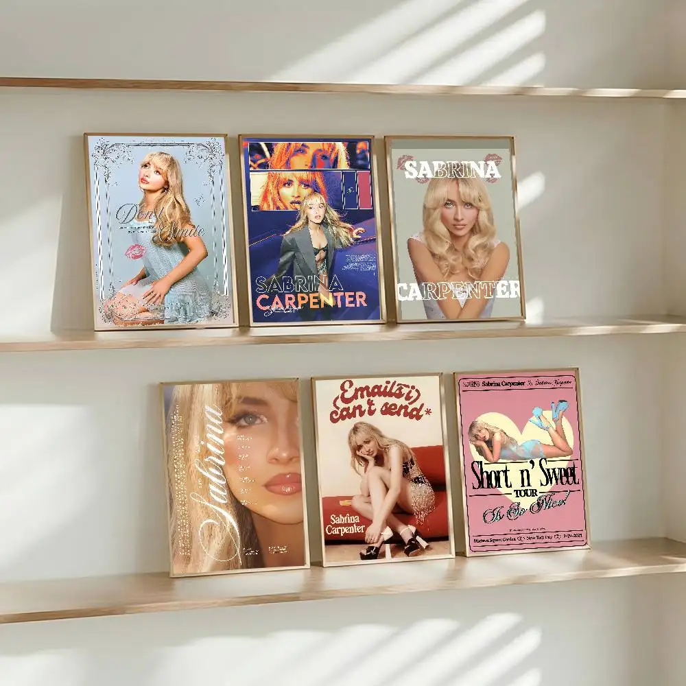 Singer Portrait Sabrina Carpenter HD Poster Poster Painting Wall Art Mural For Living Room Home Decor And Gifts