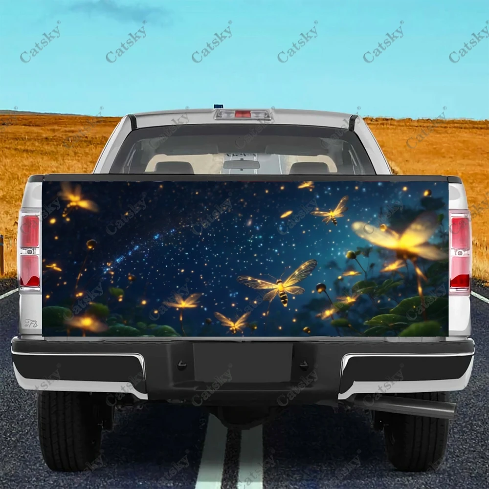 Dance of Fireflies Truck Tailgate Wrap Professional Grade Material Universal Fit for Full Size Trucks Weatherproof Car Wash Safe