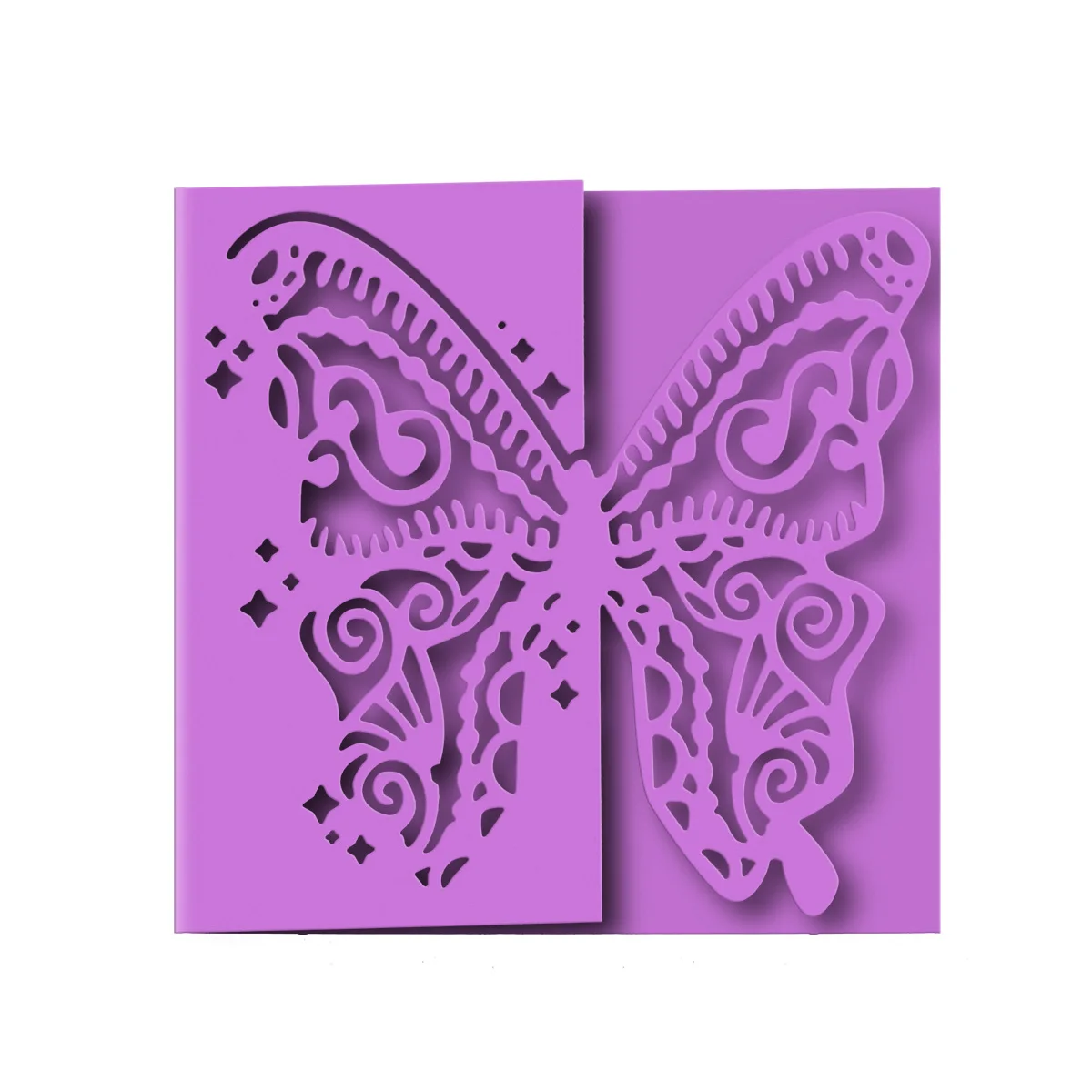 Large Metal Cutting Die Butterfly Pattern Presscut For Envelope Cover Greeting Card Border Handmade Clipart Press Punch Knife