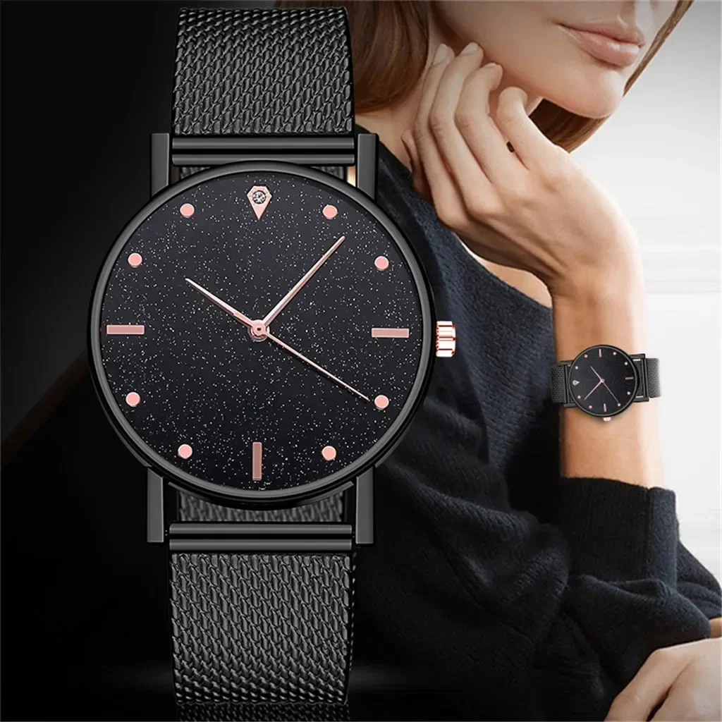 

Crystal Watch Minimalist Calendar Watch Casual Ladies Luxury Strap Band Watch Analog Wrist Watches Montre Femme reloj de mujer