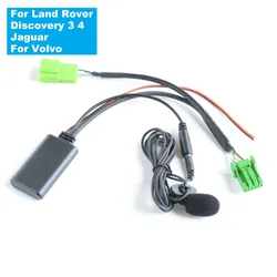 NEW Car Radio Bluetooth 5.0 Audio 6 Pin Green Aux Jack Microphone Adapter Cable For Land Rover Discovery 3 4 Jaguar For Volvo