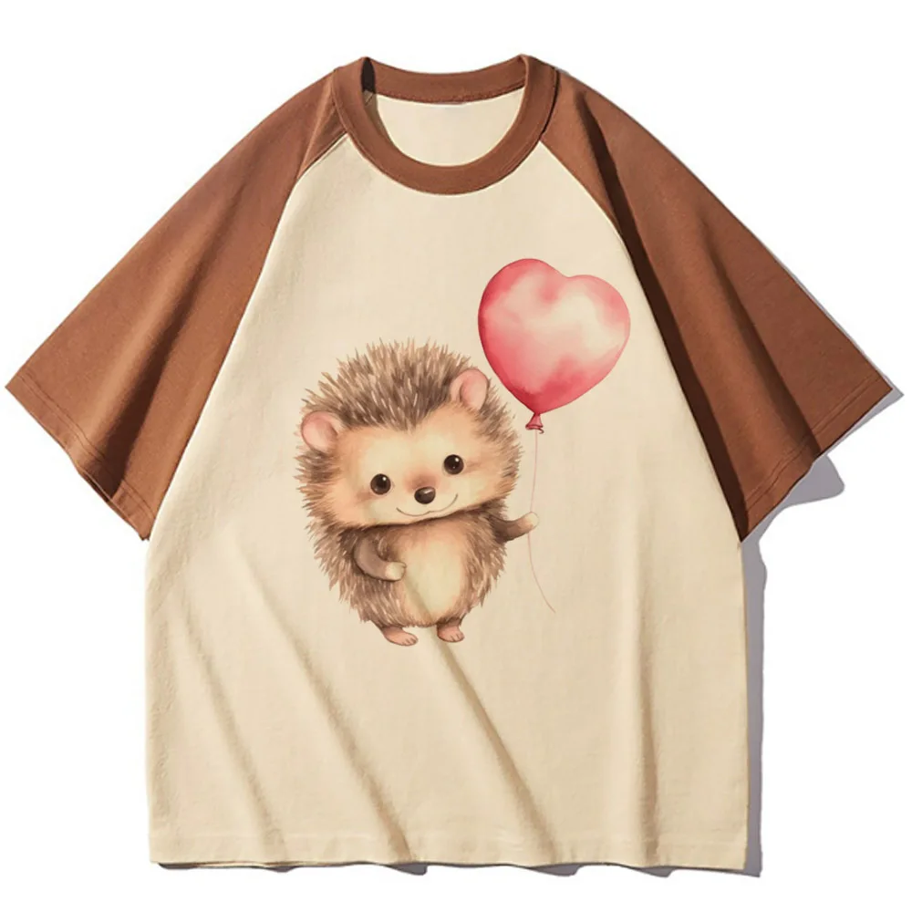 Hedgehog t shirt women blend Tee female designer harajuku clothes