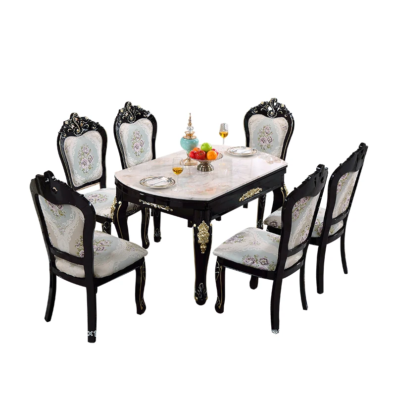 

Hot Sale Expandable Dining Table Set Modern Marble Dining Table