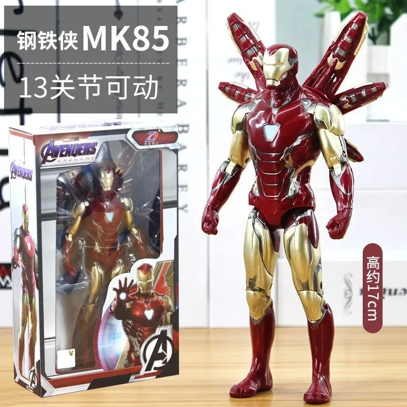 Marvel spiderman Hulk Captain America Iron Man Anime Action Figure Collection Model Movable Joints Children's Toy Christmas Gift