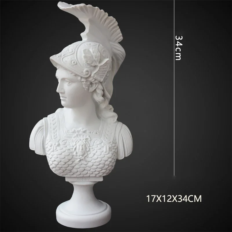 Athena Roman Goddess of Wisdom, Bonded Marble Figure Sculpture Design, Toscano Mineral, Bust Resin Crafts, Home Decoration