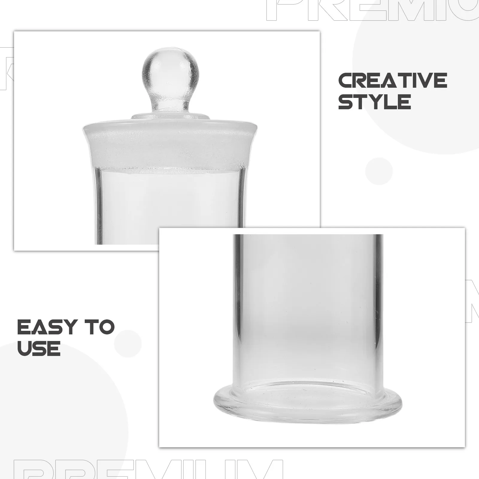 Glass Specimen Bottle Transparent Airtight Lid Laboratory Storage Container for Sample Display Specimen Showcase