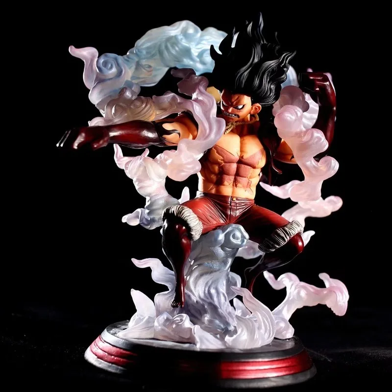 

28cm One Piece Gear 4 Luffy Battle Stance Japan Anime Figure Model Statue Boys Collection Desktop Decoration Ornament Toys Gifts