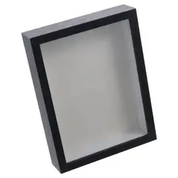 1PC Shadow Box Frame Multi-size Wooden Photo Frame For Dried Flower Rectangular Glass Display Case For Flora Ticket Crafts