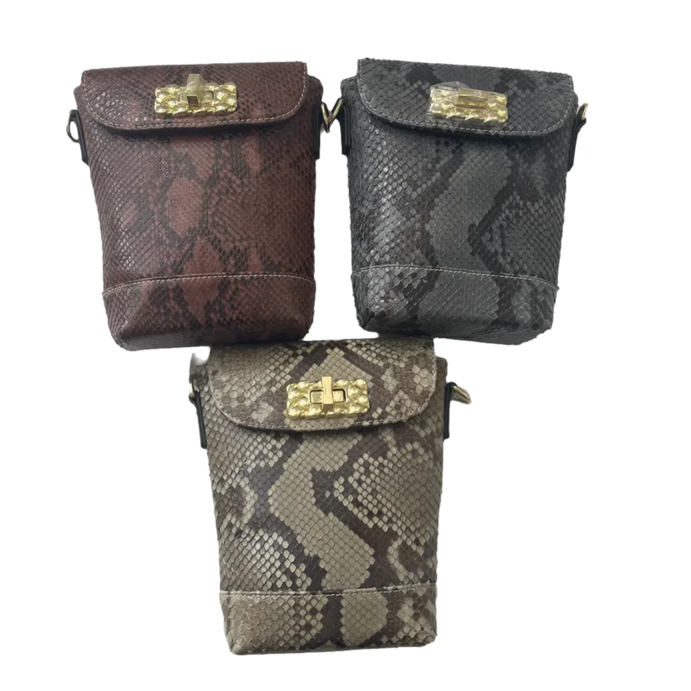 

Real snakeskin luxury women's shoulder bag new fashion women's snakeskin mobile phone bag small cross-body bag wallet