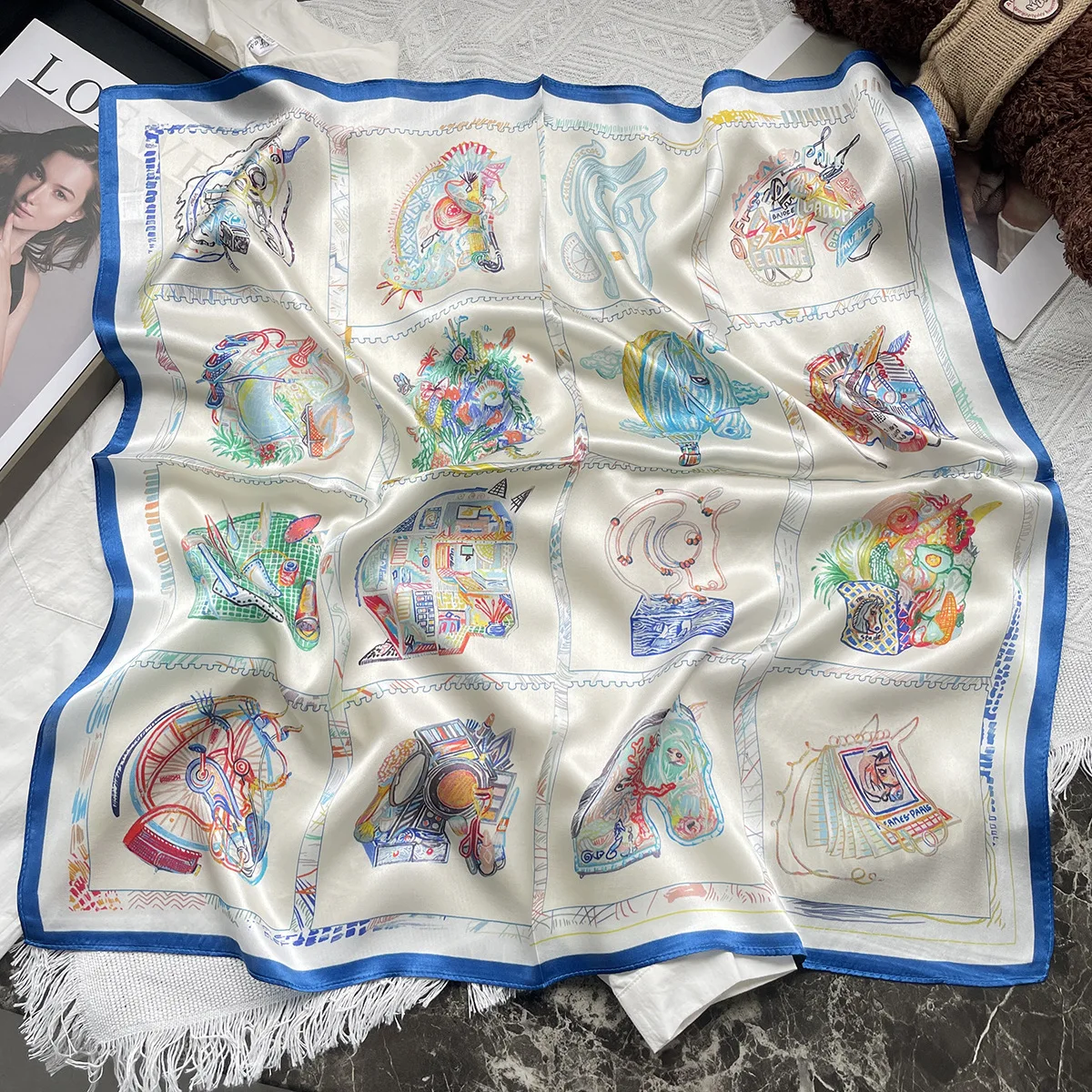 

Small Mulberry Scarf Luxury Designer Square Bandanas Soft Satin Scarves Head Bag Accessories Valentine's Day Christmas Gift