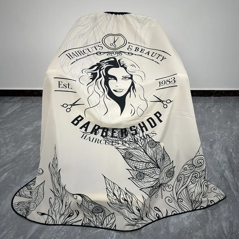 

Plus Size Multi Colored Hair Salon Robe Breathable Non Stick Hair Cutting Apron BarberShop Cloak Tools Hairdressing Workwear Hat
