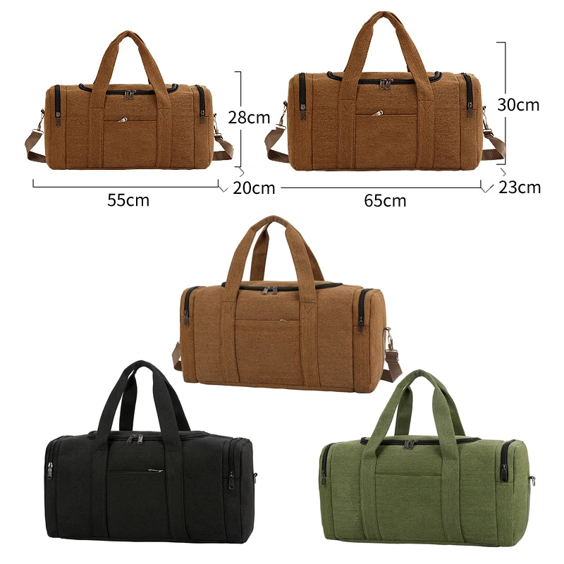 Bolsas de viaje de lona de gran capacidad para hombre, bolso de viaje portátil multifuncional, bolsa de equipaje, bolsa de fin de semana, XA193K