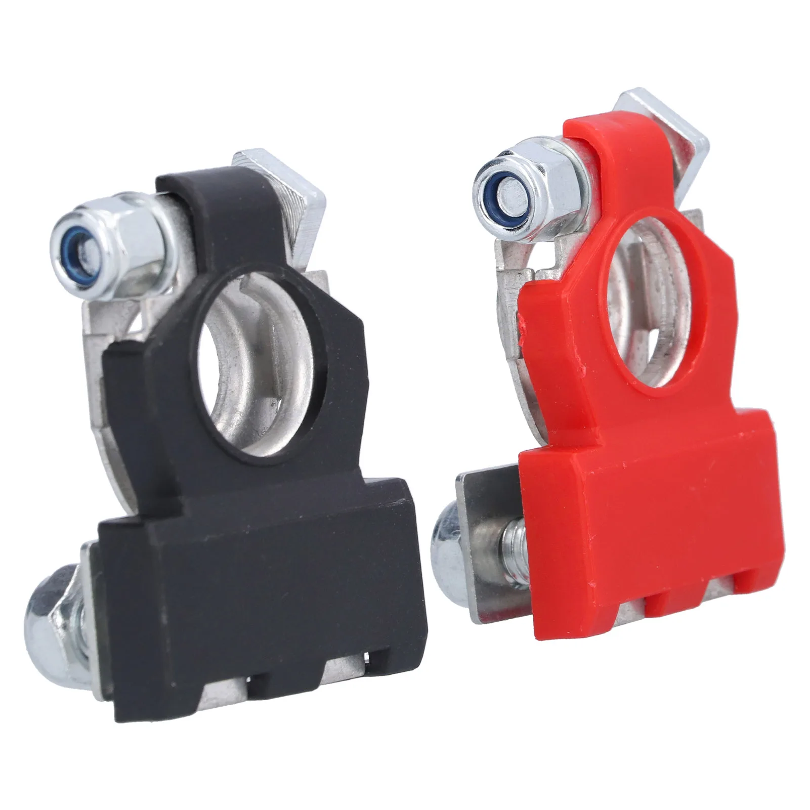 Pair of Battery Terminal Clamps Pure Copper Positive Negative Pole Connectors Good Conductivity Positive Negative Connector