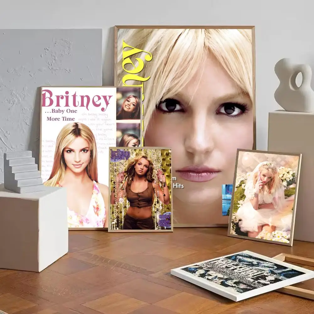 المغني بي بريتني سبيرز ملصق ورقة طباعة غرفة المعيشة المنزلي غرفة نوم مدخل بار مقهى الفن اللوحة الديكور #2