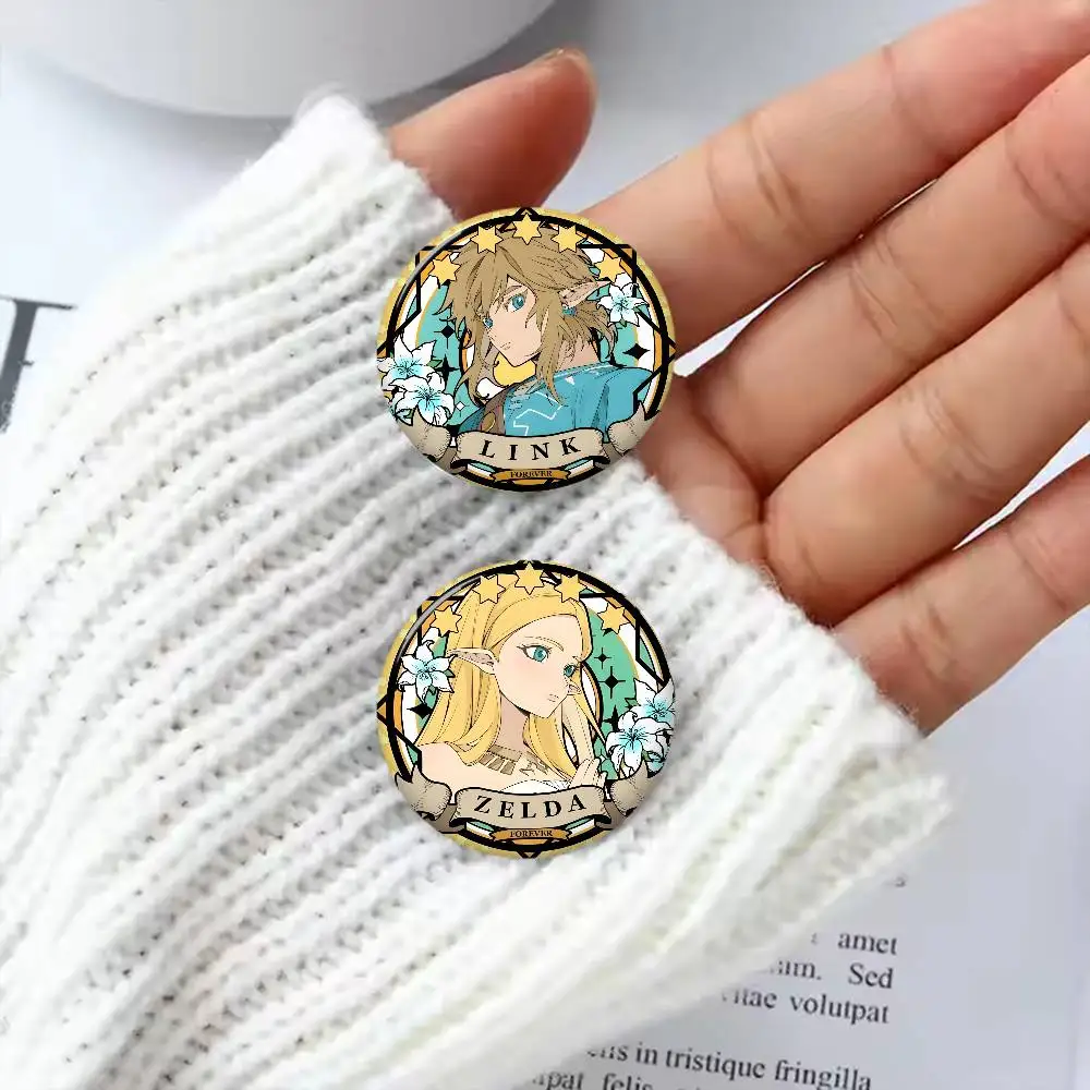 Video Game Legend Z-Zeldas 32/44/58MM Customizable Button Pins Cute Funny Creative Badge Jewelry Decor Gifts for Friends view 5
