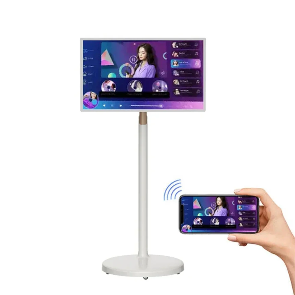 21,5/23,8/27/32/43-calowy bezprzewodowy stojak projekcyjny firmy Smart Tv Stand Mini przenośny telewizor System Android