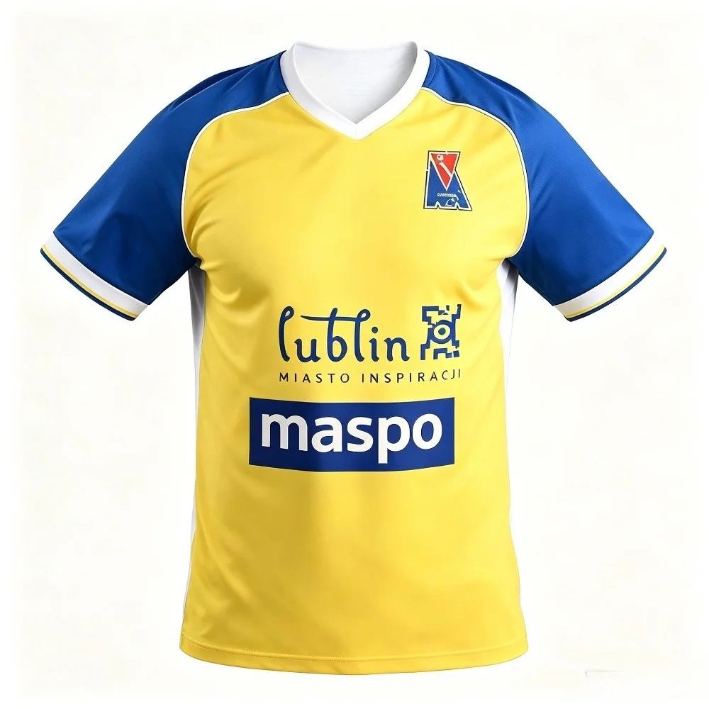26-27 Polen Motor Lublin Fußballtrikot Atmungsaktives Herren-T-Shirt 3D-Sport-Oberteil Fan-Trikot Unisex Familien-Partnerlook – Detail 4