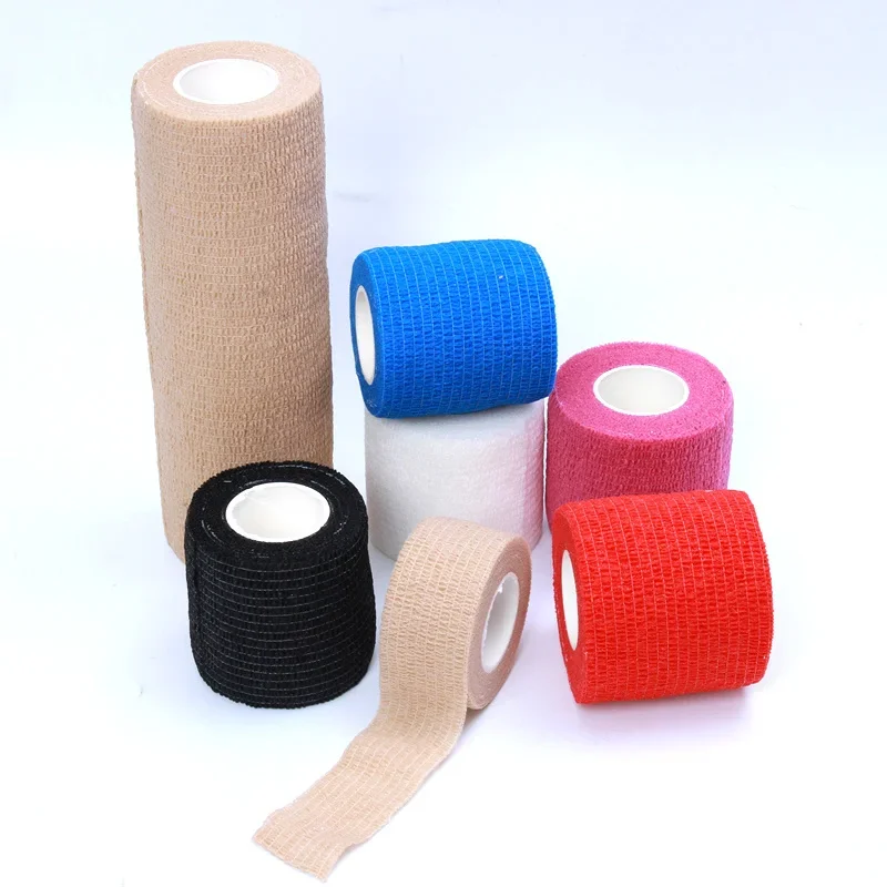 4.5M Waterproof Self Adhesive Elastic Bandages Solid Color First Aid Bandages Wound Dressing Bandages 2.5 5 7.5 10cm Width