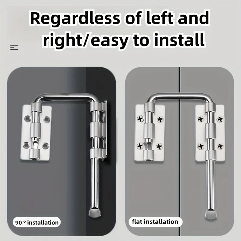 

U Shape Bolt Lock Latch Patio Sliding Door Loop Lock 90/180 Degree Door Latch Locks Zinc Alloy Doors Bolt Anti-Theft Hardware
