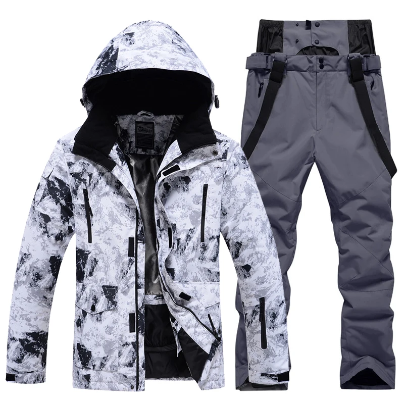 

Men and Women's Snow Suit Wear, Waterproof Winter Straps Trousers, Skiing and Snowboard Overalls, Ice Winter Jacket and Pant