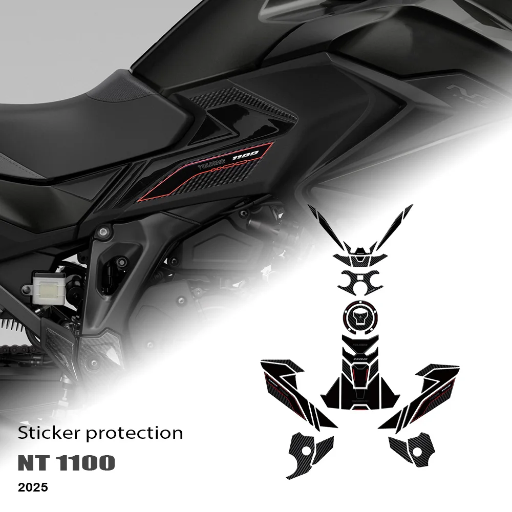 

Аксессуары для мотоциклов NT 1100 NT1100 2025, противоскользящие защитные наклейки на топливный бак, 3D гель, наклейки из эпоксидной смолы, комплект накладок на бак
