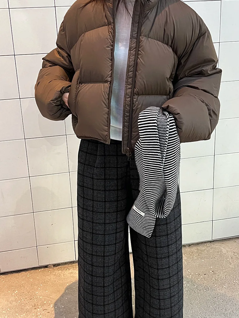 LIMO 2025 New Women's Oversized Nylon Puffer Coat Y2K Winter Fashion White Duck Down Jacket Streetwear Warm Outdoor