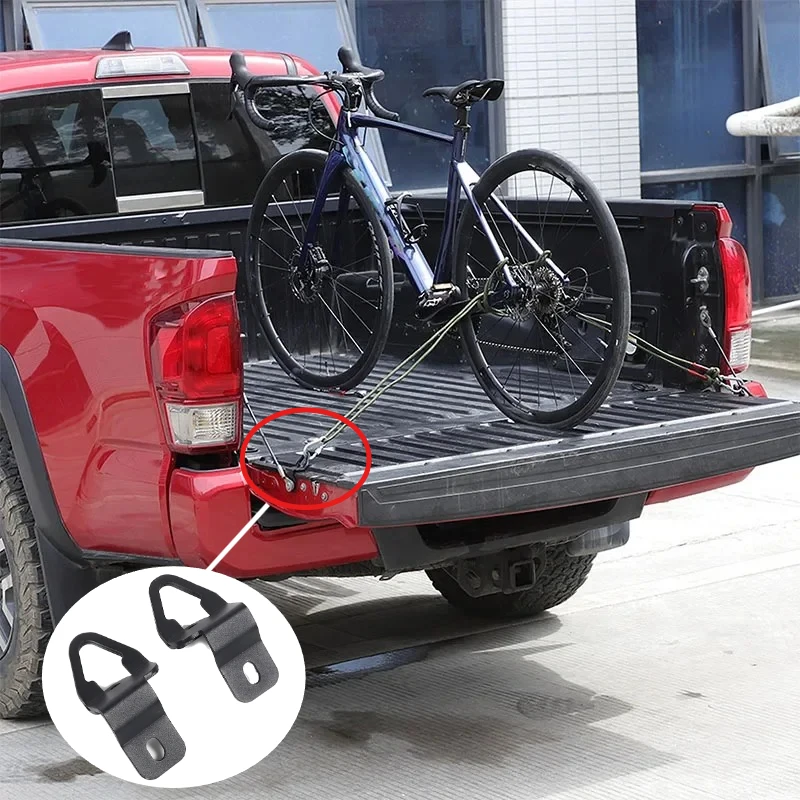 

For Toyota Tacoma 2015-2022 Carbon Steel Black Truck Tailgate Trunk Luggage Anchor Cleat Hook Fastner Clip Car Accessories