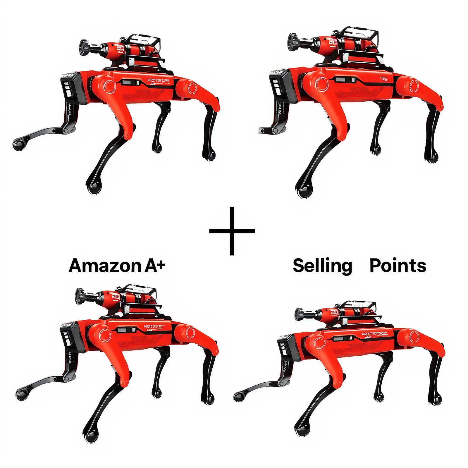 AI Smart Sprachgesteuerter Feuerwehrroboter Hund Fernbedienung Alpha Wasserspritzen Bionic Machine Hund Programmierung Geschenk