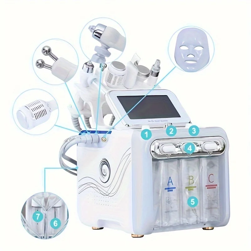 7-in-1-Wasserstoff-Sauerstoffblasen, Hautschönheit, reinigende Gesichtsmaschine, Peeling, Wake-Up Skin Home Beauty-Gerät