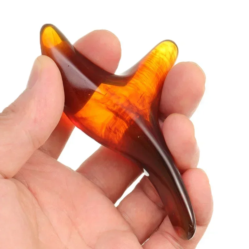 1PCS Amber Resin Wax Triangle Foot Massage GuaSha Scarping Tool Feet Relaxing Acupuncture Shiatsu Foot Care Health Care